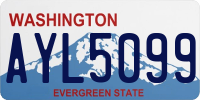 WA license plate AYL5099