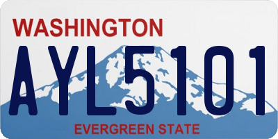 WA license plate AYL5101