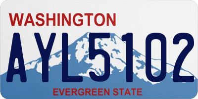 WA license plate AYL5102