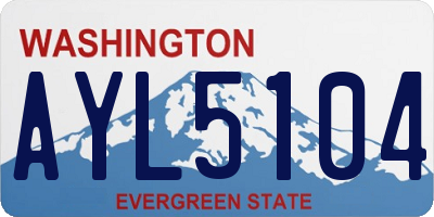 WA license plate AYL5104