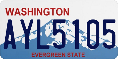 WA license plate AYL5105