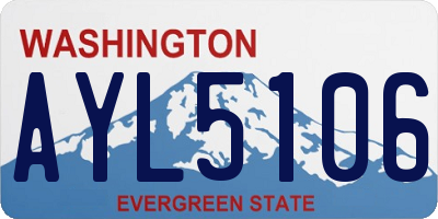 WA license plate AYL5106