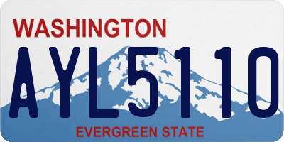 WA license plate AYL5110