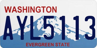 WA license plate AYL5113