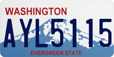WA license plate AYL5115