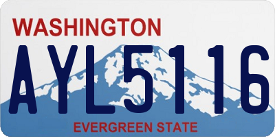 WA license plate AYL5116