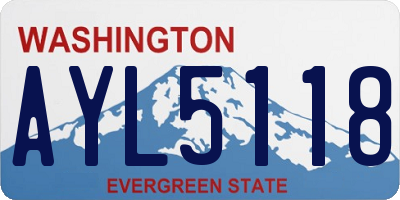 WA license plate AYL5118