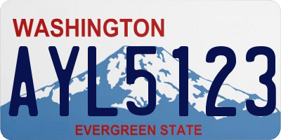 WA license plate AYL5123