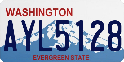 WA license plate AYL5128