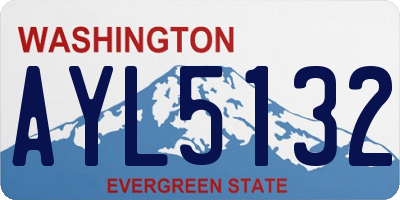 WA license plate AYL5132