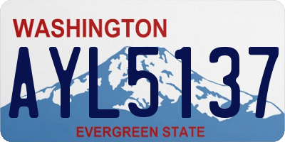 WA license plate AYL5137
