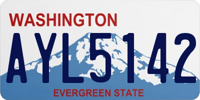 WA license plate AYL5142