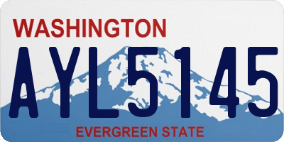 WA license plate AYL5145