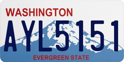 WA license plate AYL5151