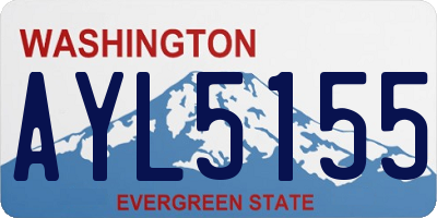 WA license plate AYL5155