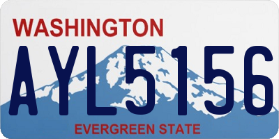 WA license plate AYL5156