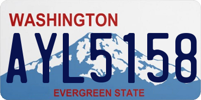 WA license plate AYL5158