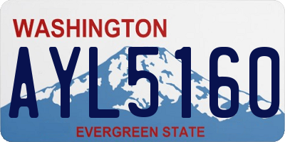 WA license plate AYL5160