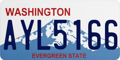 WA license plate AYL5166