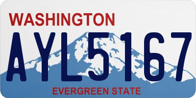 WA license plate AYL5167