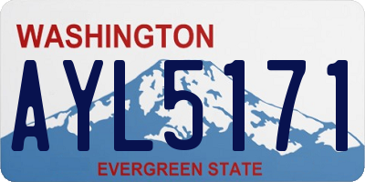 WA license plate AYL5171