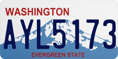 WA license plate AYL5173