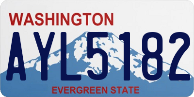 WA license plate AYL5182