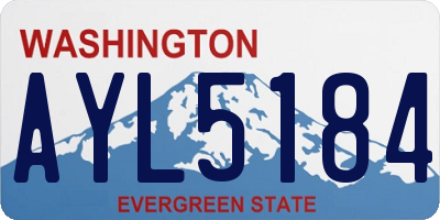 WA license plate AYL5184