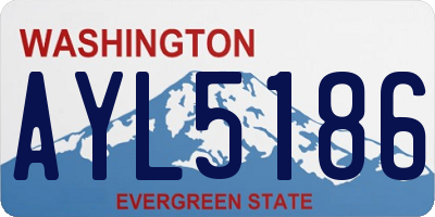 WA license plate AYL5186