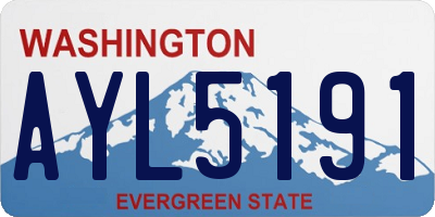 WA license plate AYL5191