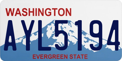 WA license plate AYL5194