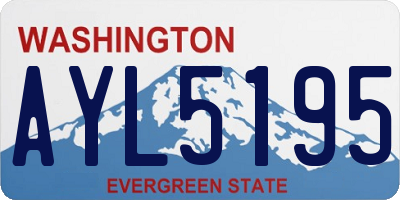 WA license plate AYL5195