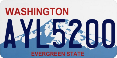 WA license plate AYL5200