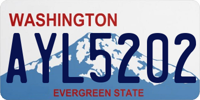 WA license plate AYL5202