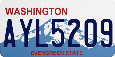 WA license plate AYL5209