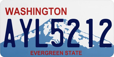 WA license plate AYL5212
