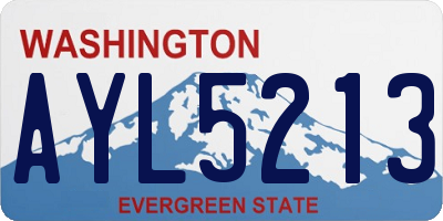 WA license plate AYL5213
