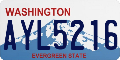 WA license plate AYL5216
