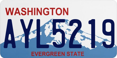 WA license plate AYL5219