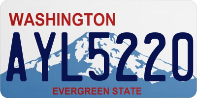 WA license plate AYL5220