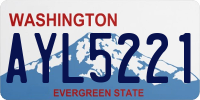 WA license plate AYL5221