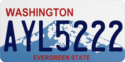 WA license plate AYL5222