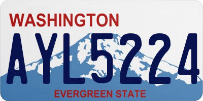 WA license plate AYL5224