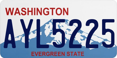 WA license plate AYL5225