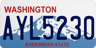 WA license plate AYL5230