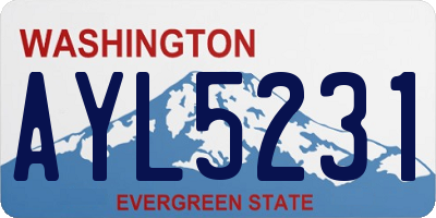 WA license plate AYL5231