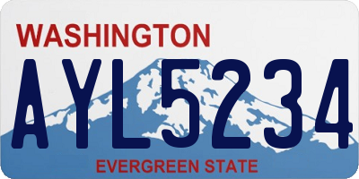 WA license plate AYL5234