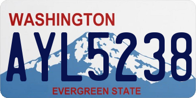 WA license plate AYL5238