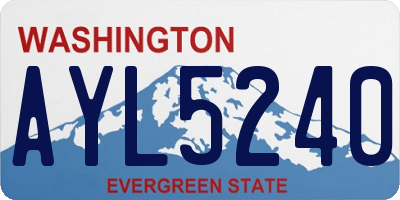 WA license plate AYL5240