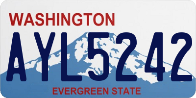 WA license plate AYL5242